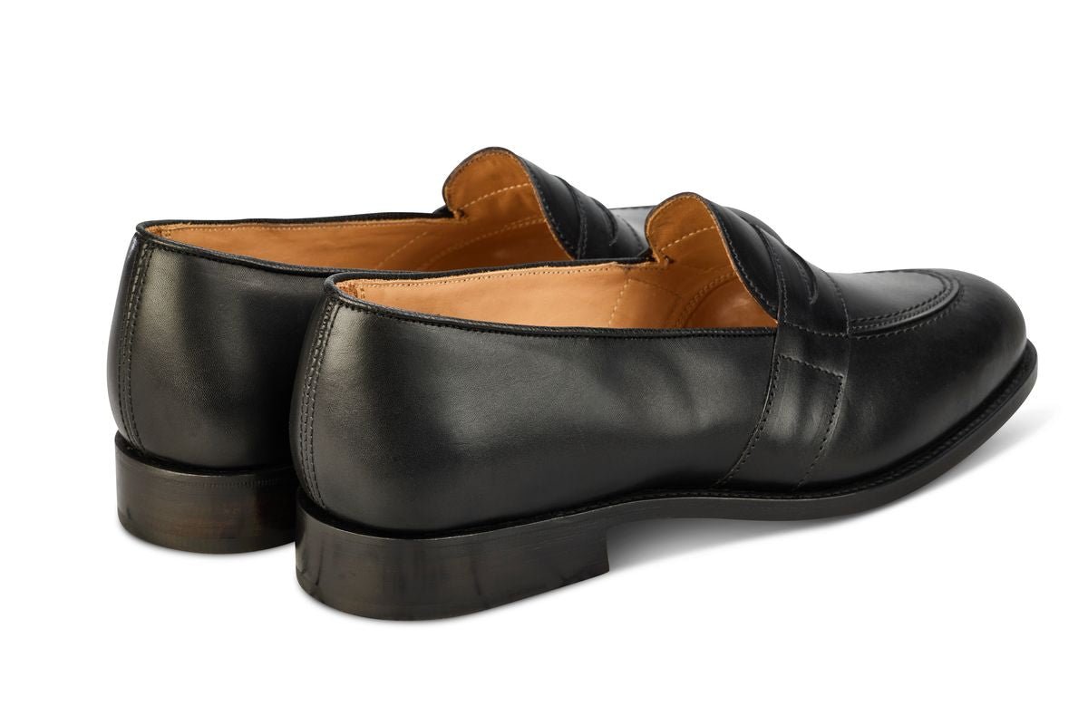 Alfred Penny Loafer - Black Calf