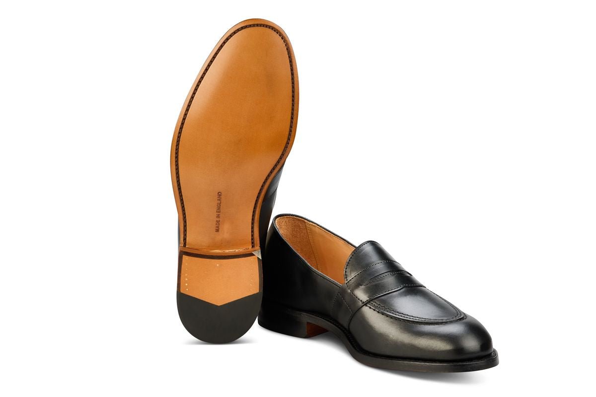 Alfred Penny Loafer - Black Calf