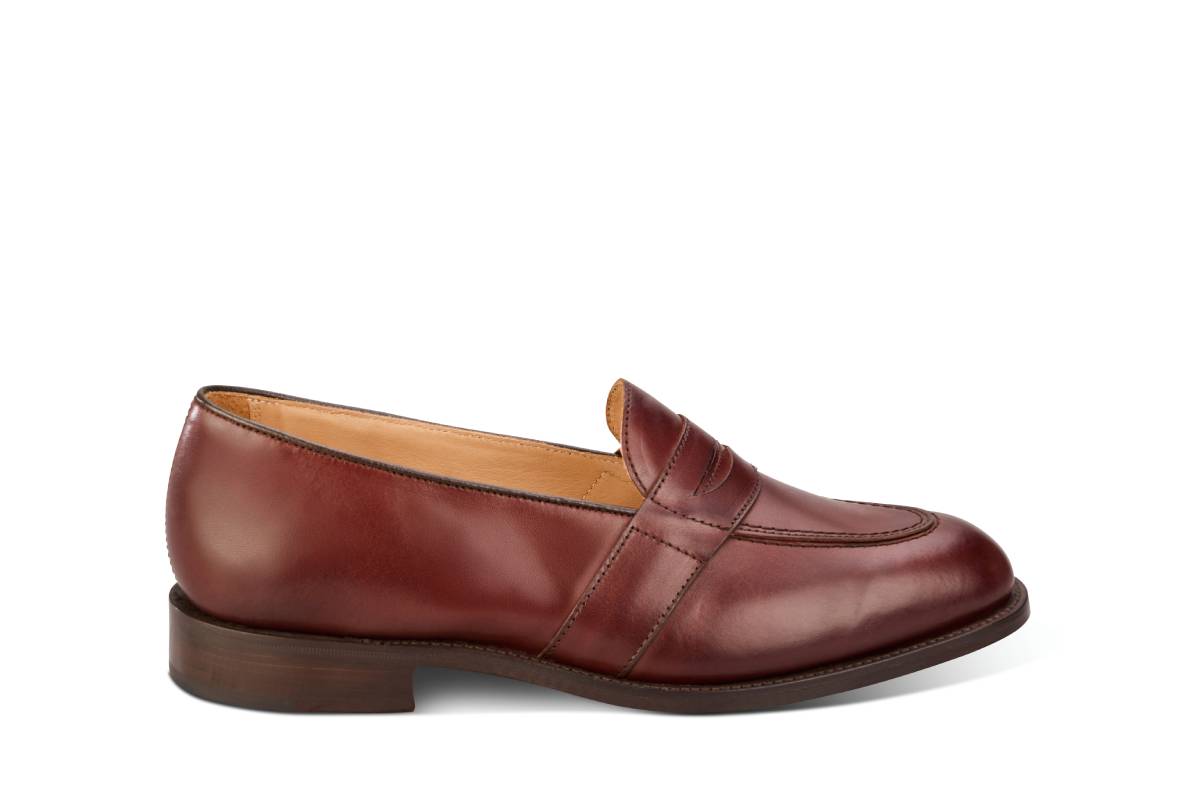 Alfred Penny Loafer - Burgundy Calf