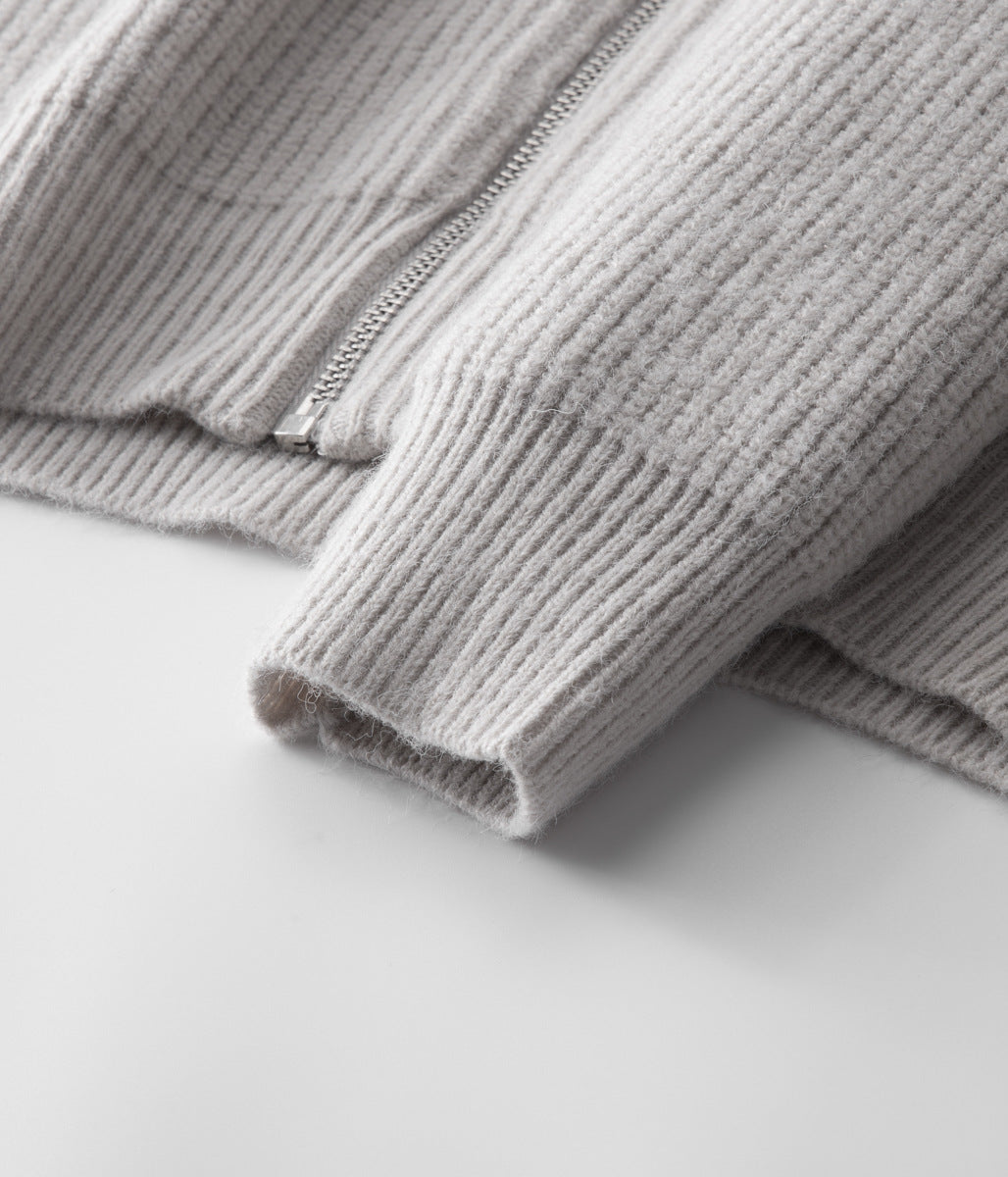 Cavallo 100% Wool Zip Cardigan
