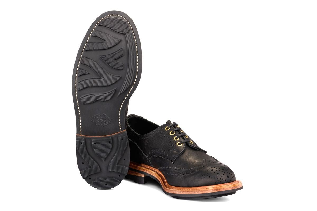 Bourton Country Shoe -  Black Buffalo (Tricker's Exclusive)