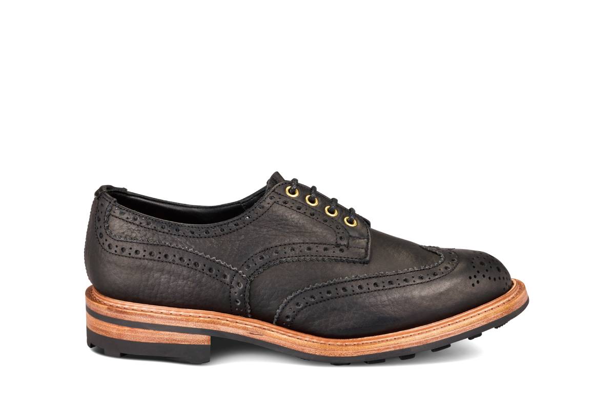 Bourton Country Shoe -  Black Buffalo (Tricker's Exclusive)