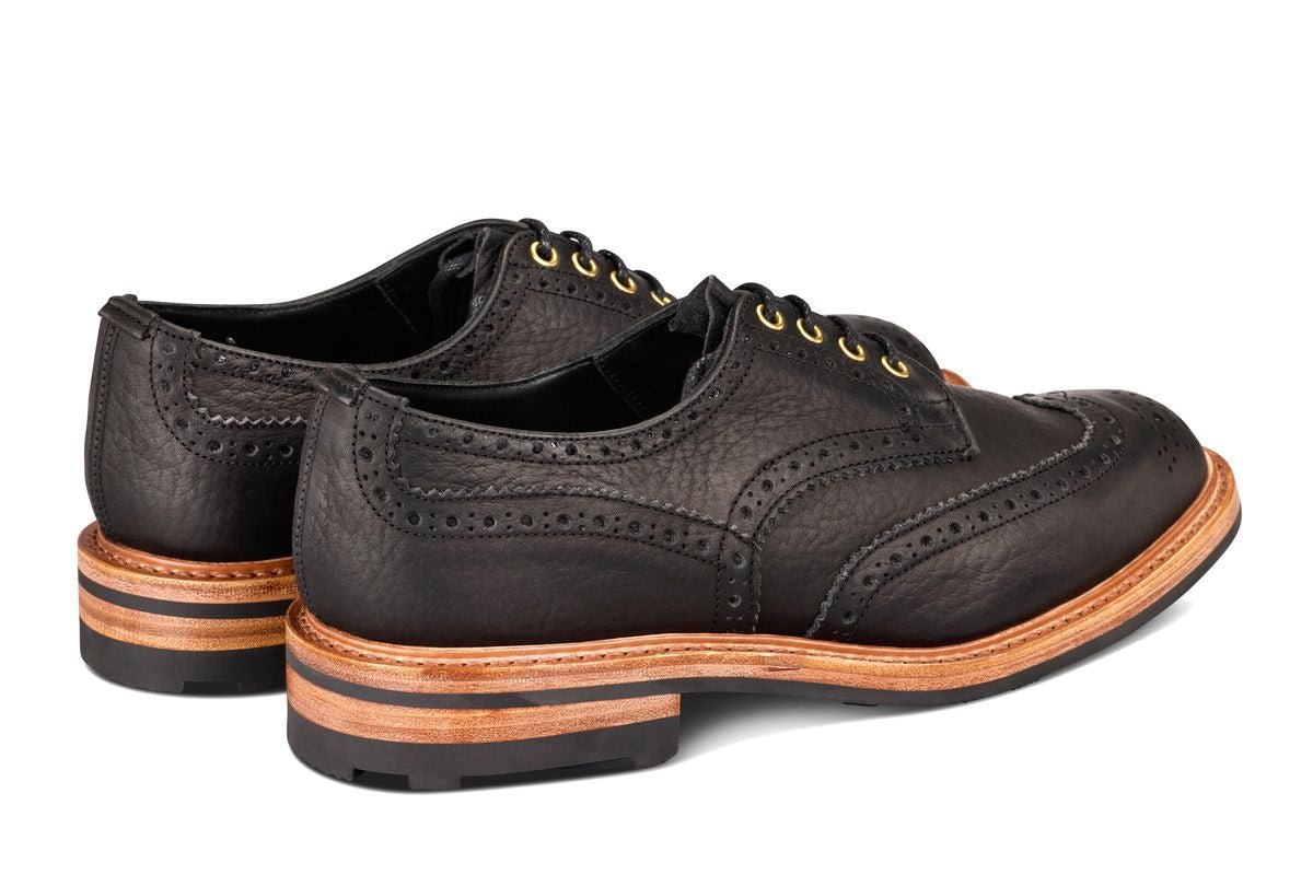 Bourton Country Shoe -  Black Buffalo (Tricker's Exclusive)
