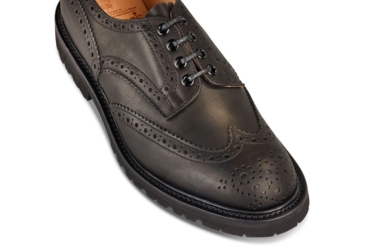 Bourton Country Shoe - Black Pampus