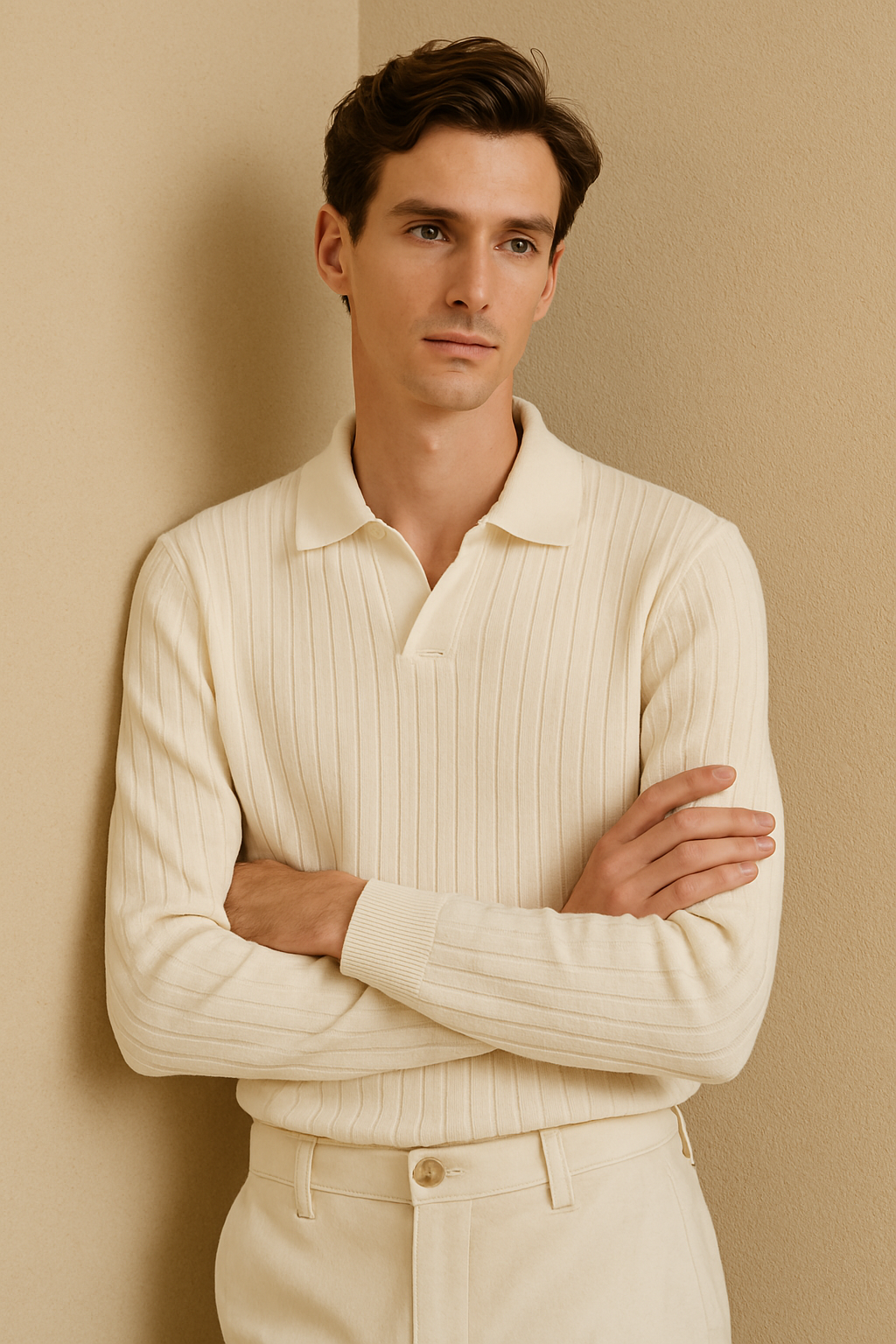 Cavallo Striped Long Sleeve Polo