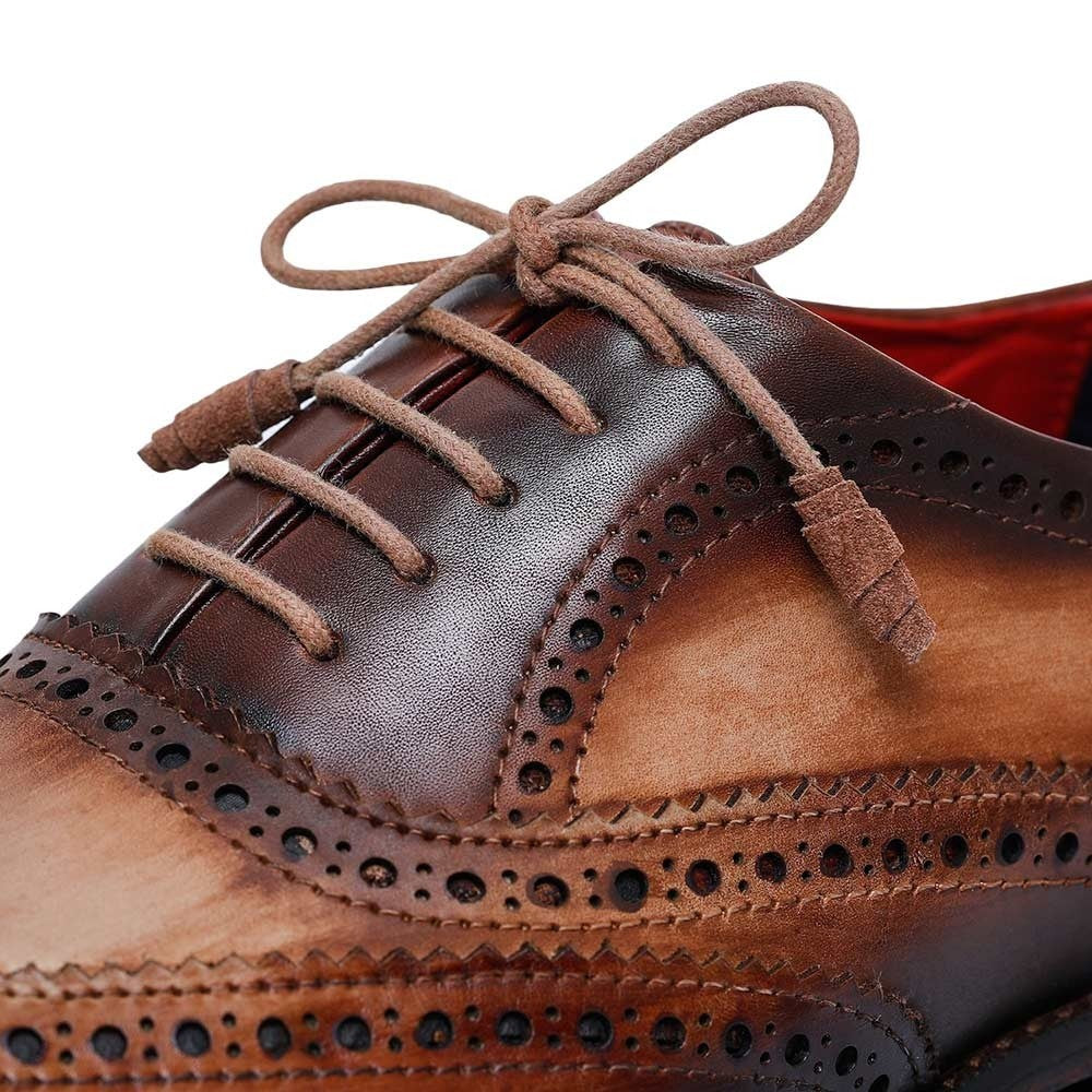 7 CM /2.76 Inches CMR CHAMARIPA Men's Elevator Shoes - Handcrafted Wingtip Brogue Oxford