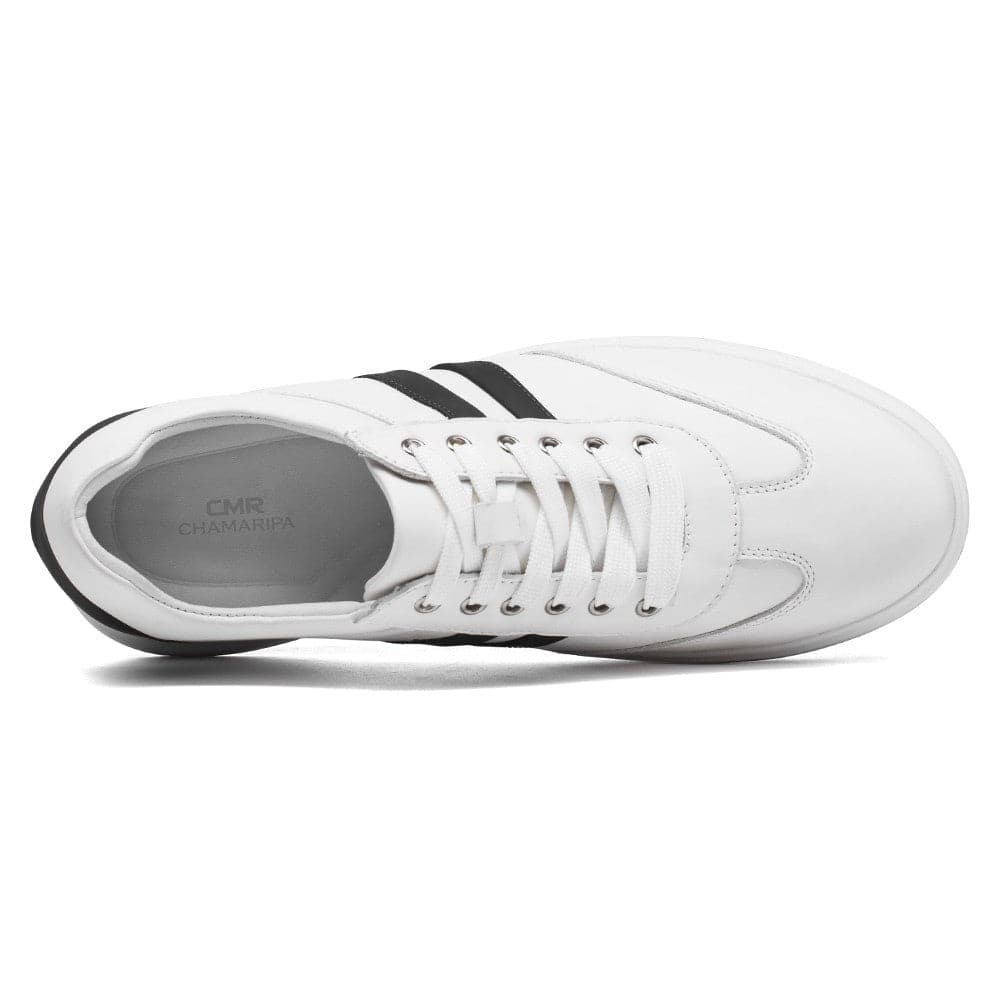 7 CM / 2.76 Inches CMR CHAMARIPA Elevator Sneakers - Height Enhancing Shoes - Casual Men's White Sneakers