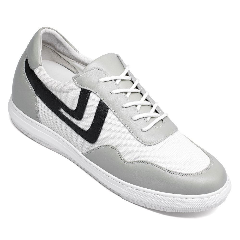 6 CM/2.36 Inches CMR CHAMARIPA Men's White Elevator Sneakers - 2.36 Inches Height Increase