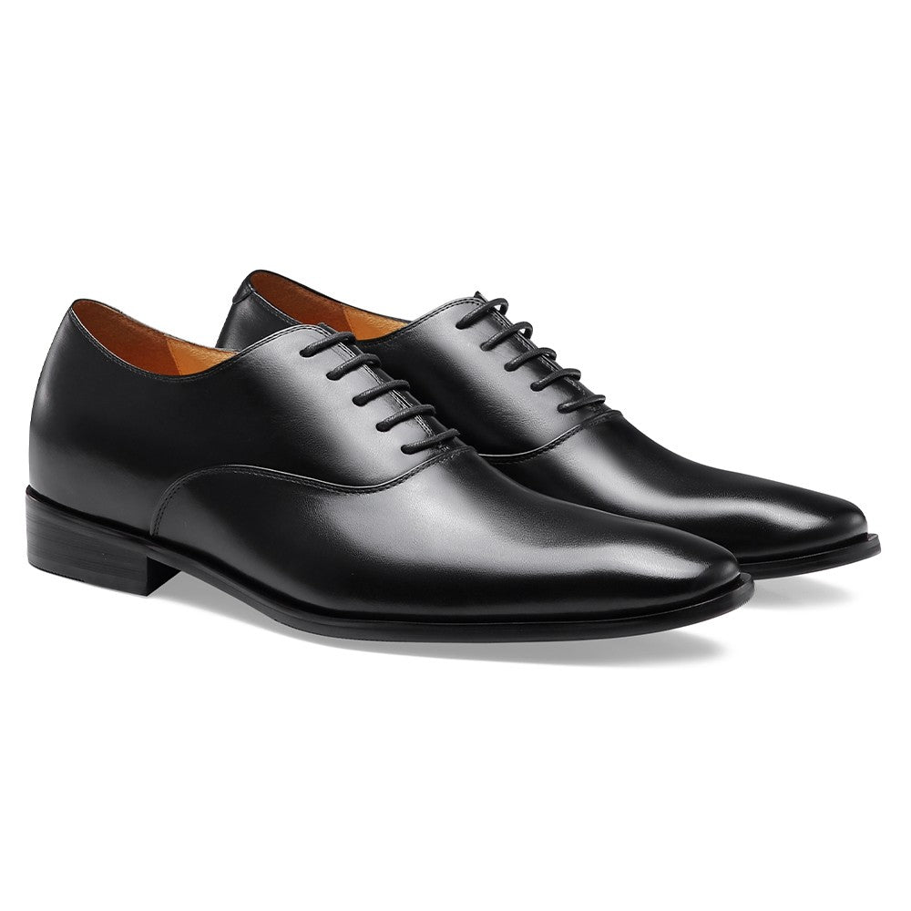 7 CM / 2.76 Inches CMR CHAMARIPA  Glossy Elevator Tuxedo Shoes Patent Leather High Increase Shoes