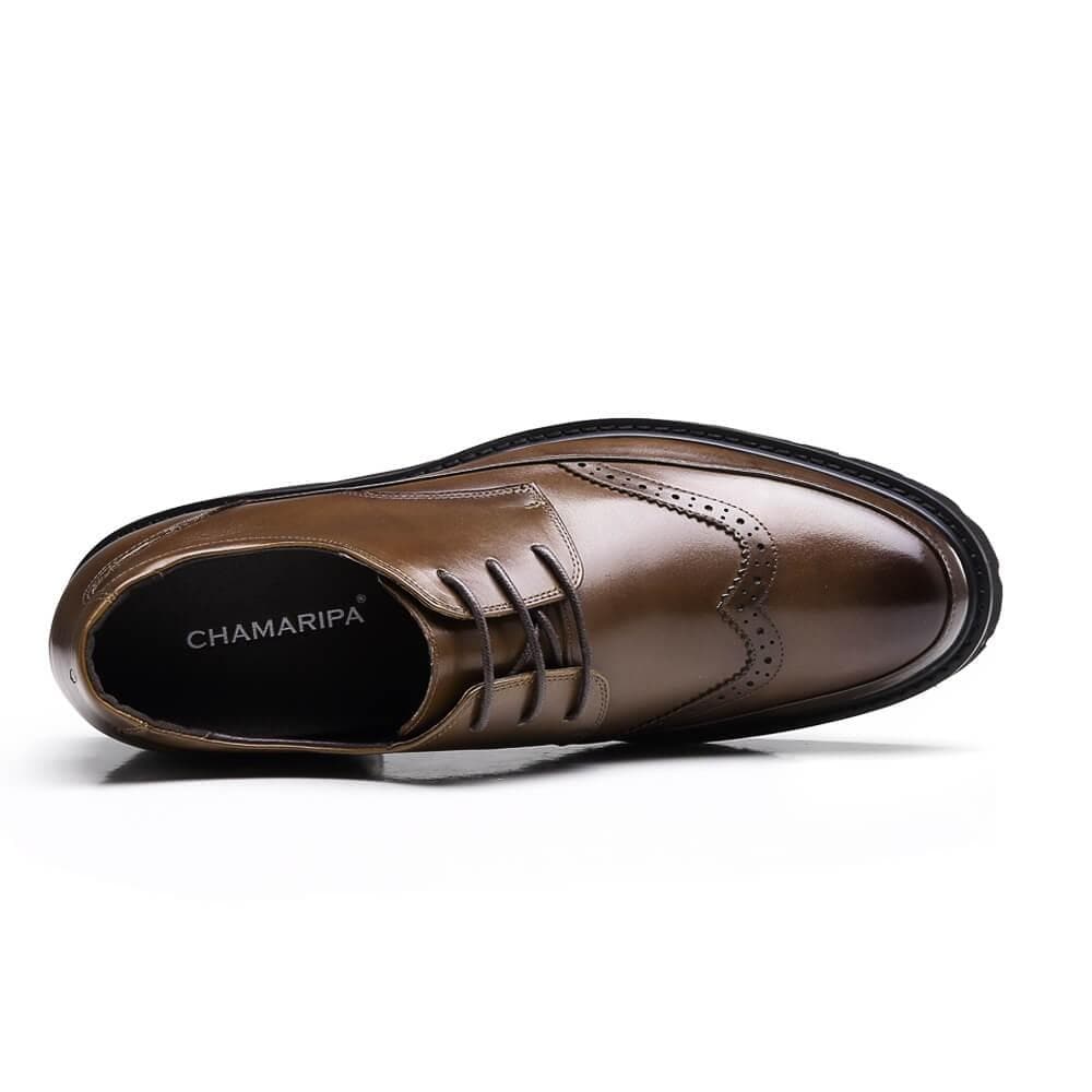 7 CM / 2.76 Inches CMR CHAMARIPA Formal Height Increasing Shoes Brogue Shoes