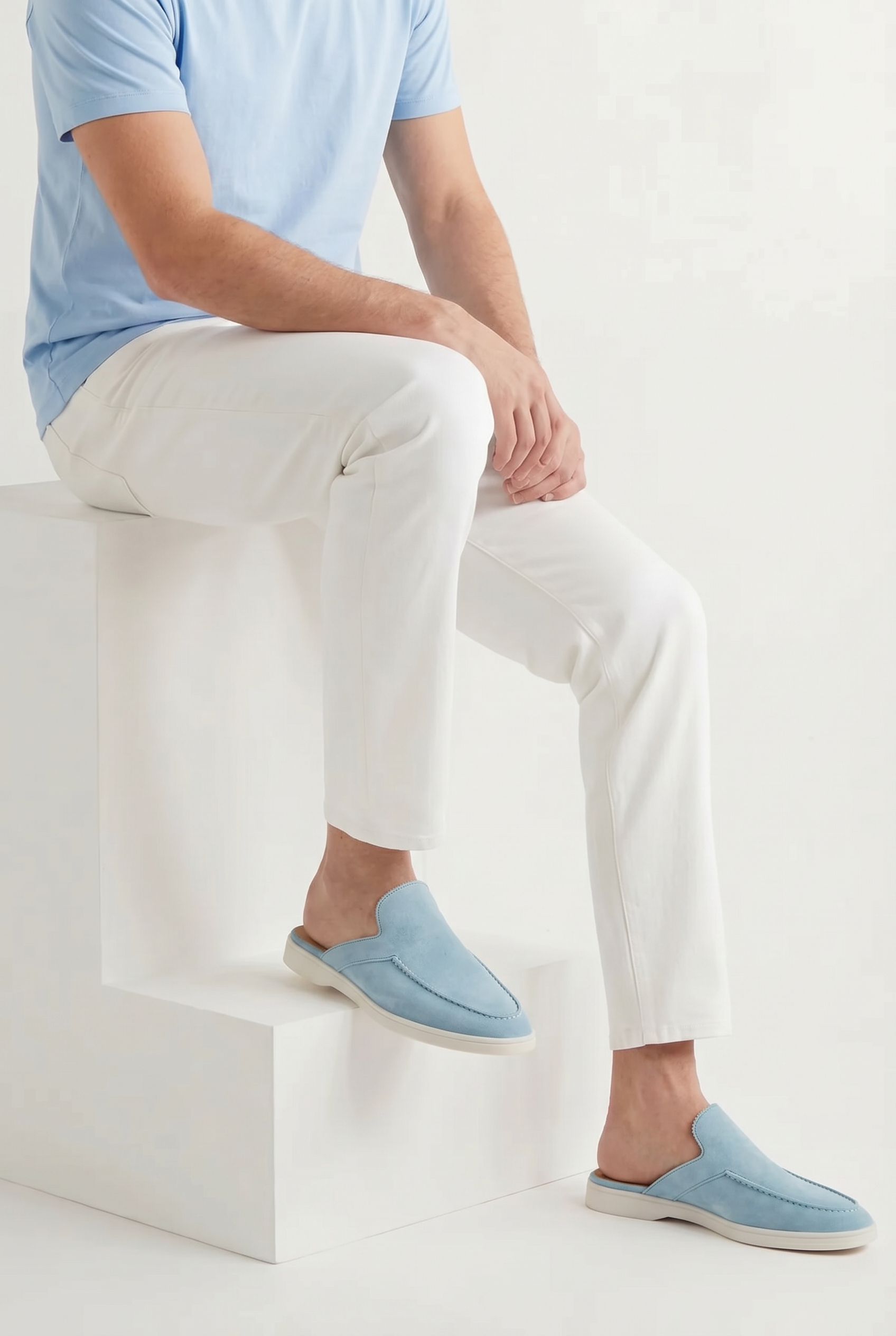 Yacht Suède Mule V2 Sky