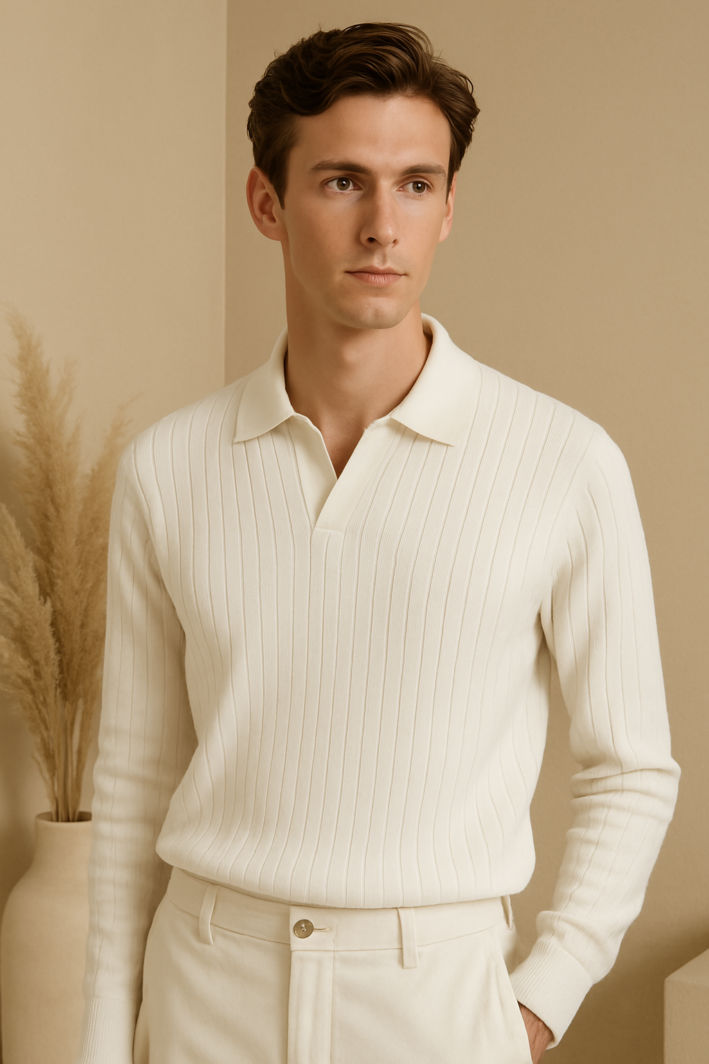 Cavallo Striped Long Sleeve Polo