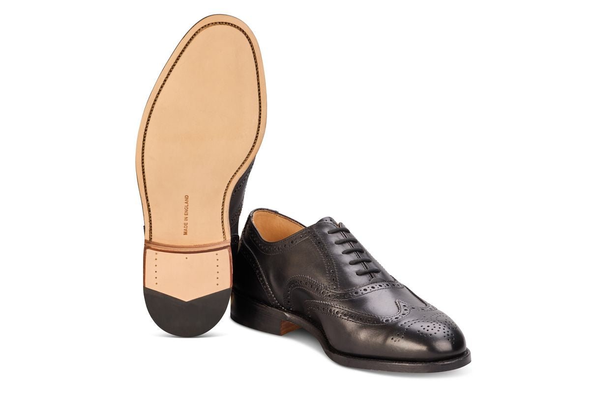 Epsom JS9524 Brogue Oxford City Shoe - Black (Multiple Width Fittings)