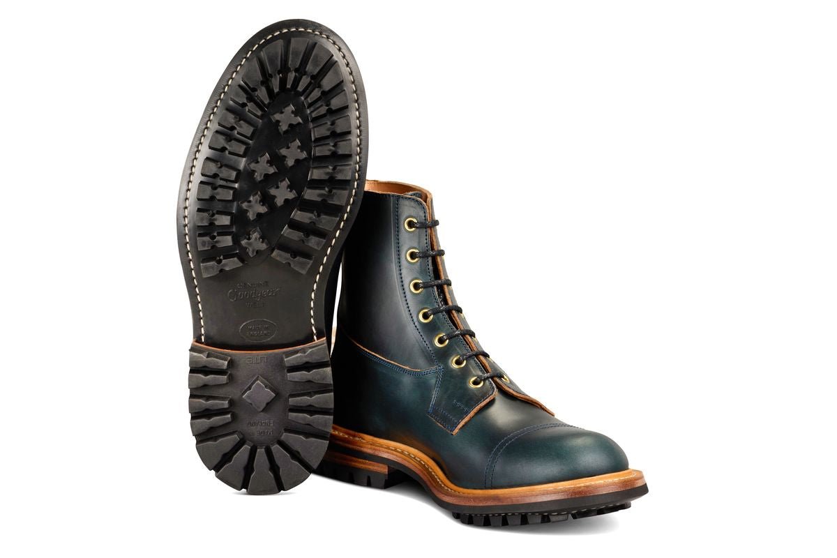 Grassmere Country Boot - Navy Horween (Tricker's Exclusive) 6 Fitting