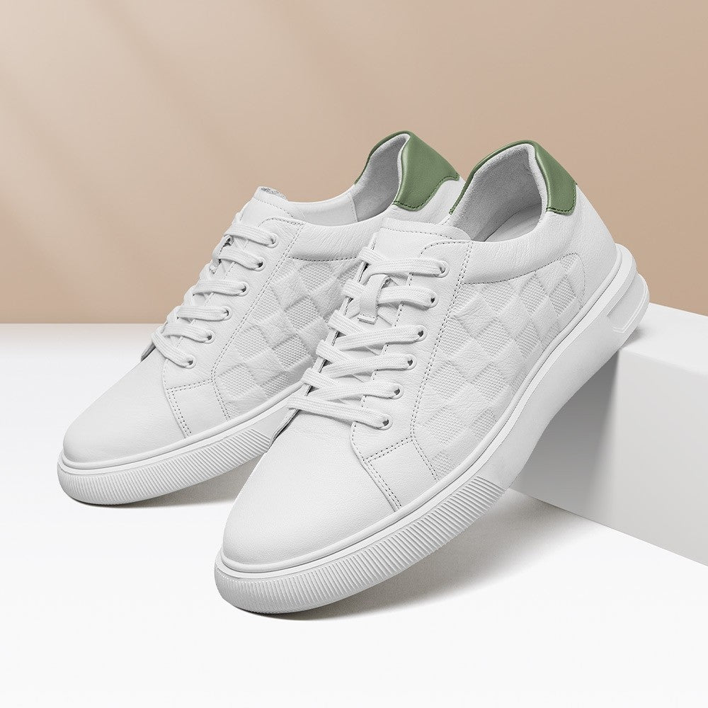7 CM/2.76 Inches CMR CHAMARIPA  Height Boost White Casual Sneakers