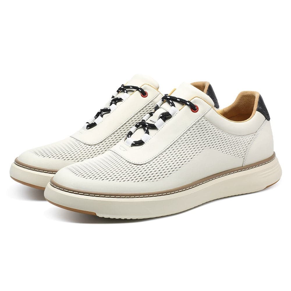 6 CM / 2.36 Inches CMR CHAMARIPA High Elevator Shoes - Beige Casual Sneakers for Men - Elevate Your Height