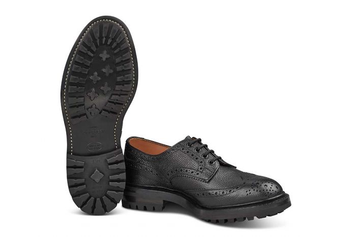 Ilkley Country Shoe - Black Scotch Grain