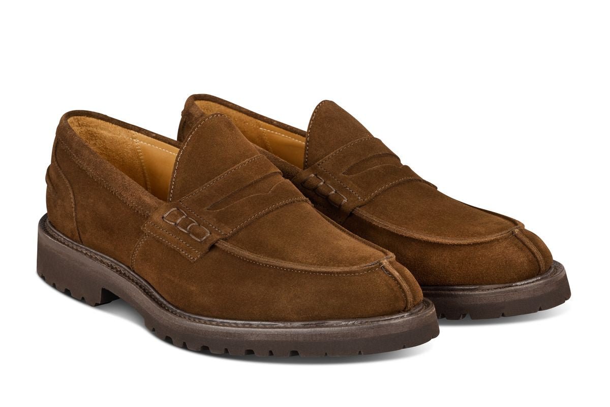 James Penny Loafer - Chocolate Repello Suede