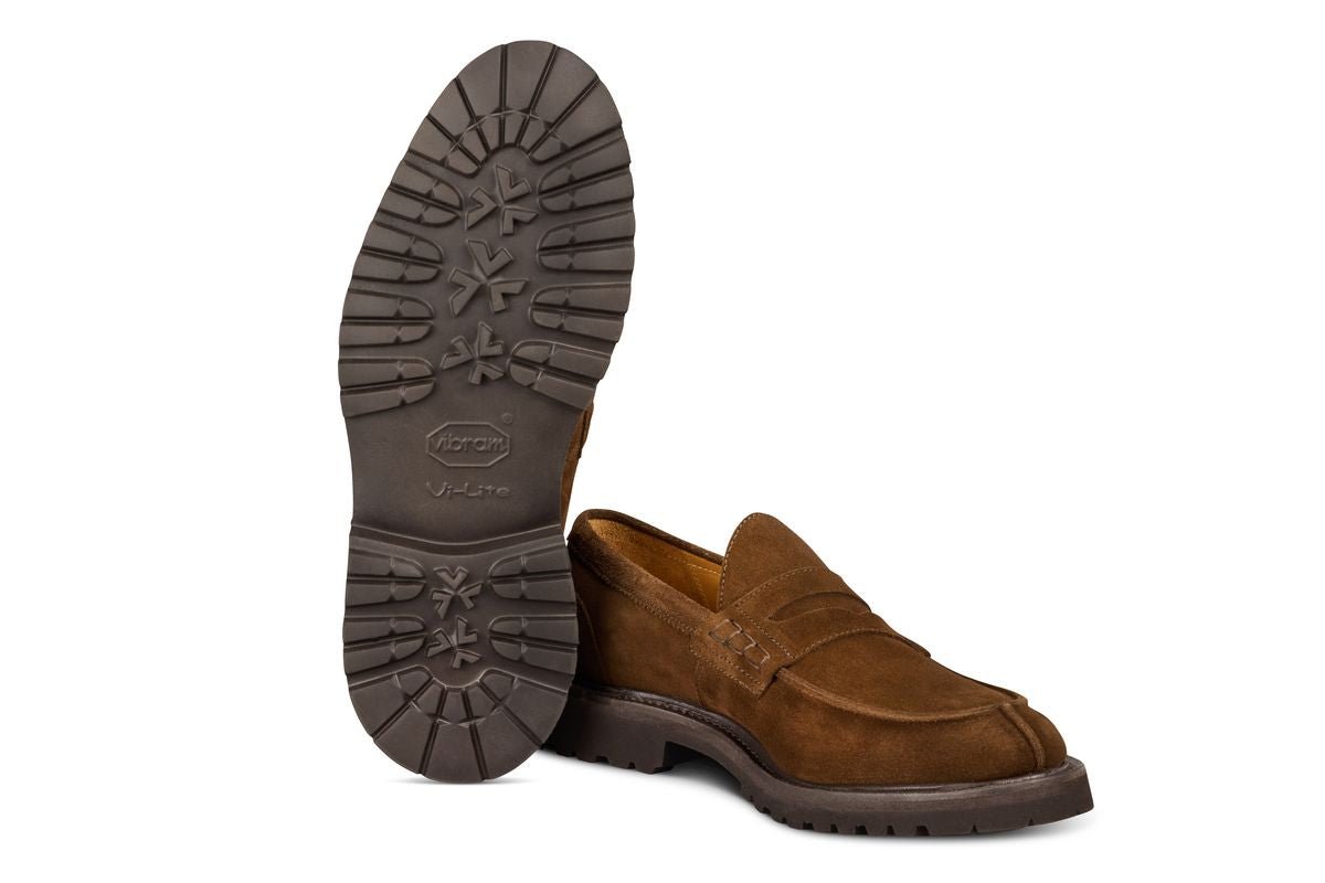 James Penny Loafer - Chocolate Repello Suede