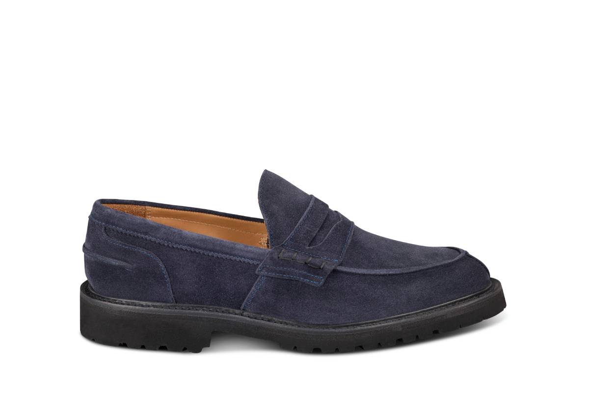 James Penny Loafer - Navy Castorino Suede
