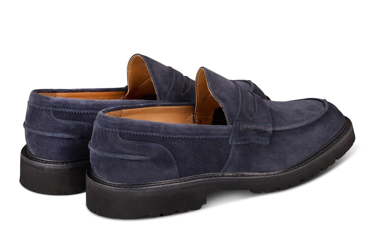 James Penny Loafer - Navy Castorino Suede