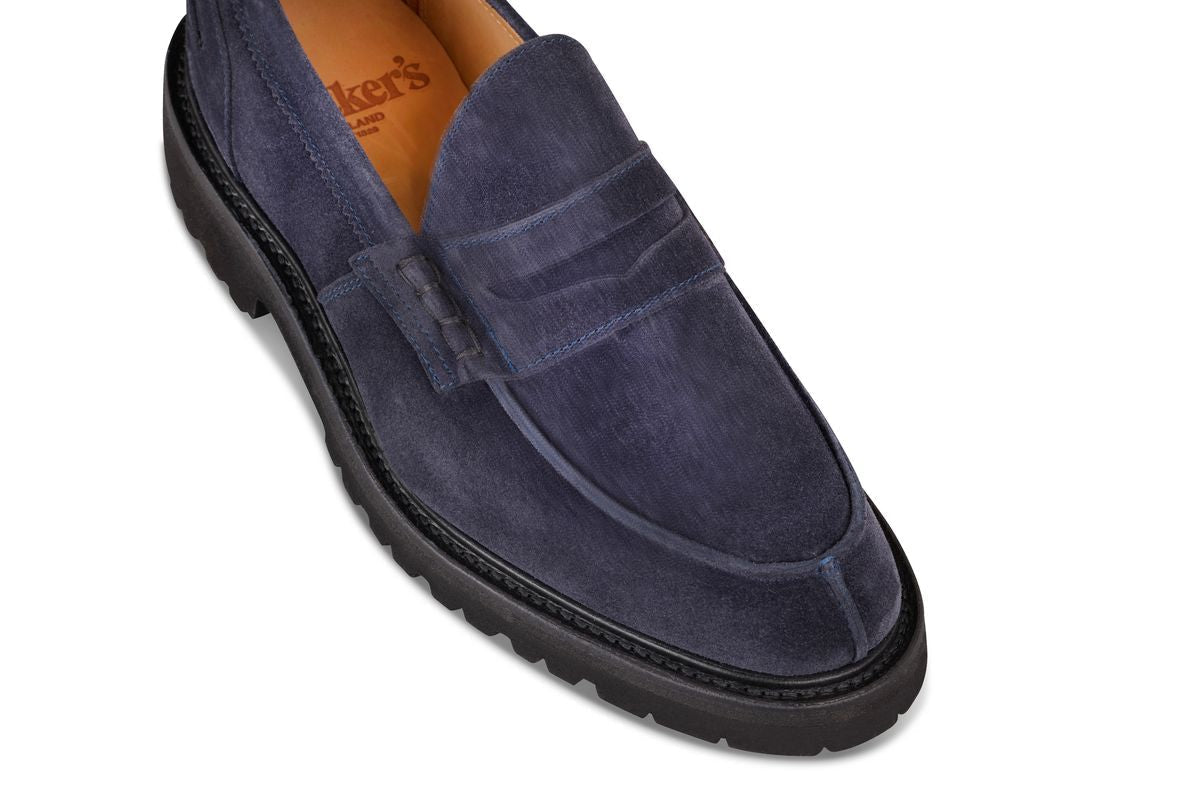 James Penny Loafer - Navy Castorino Suede