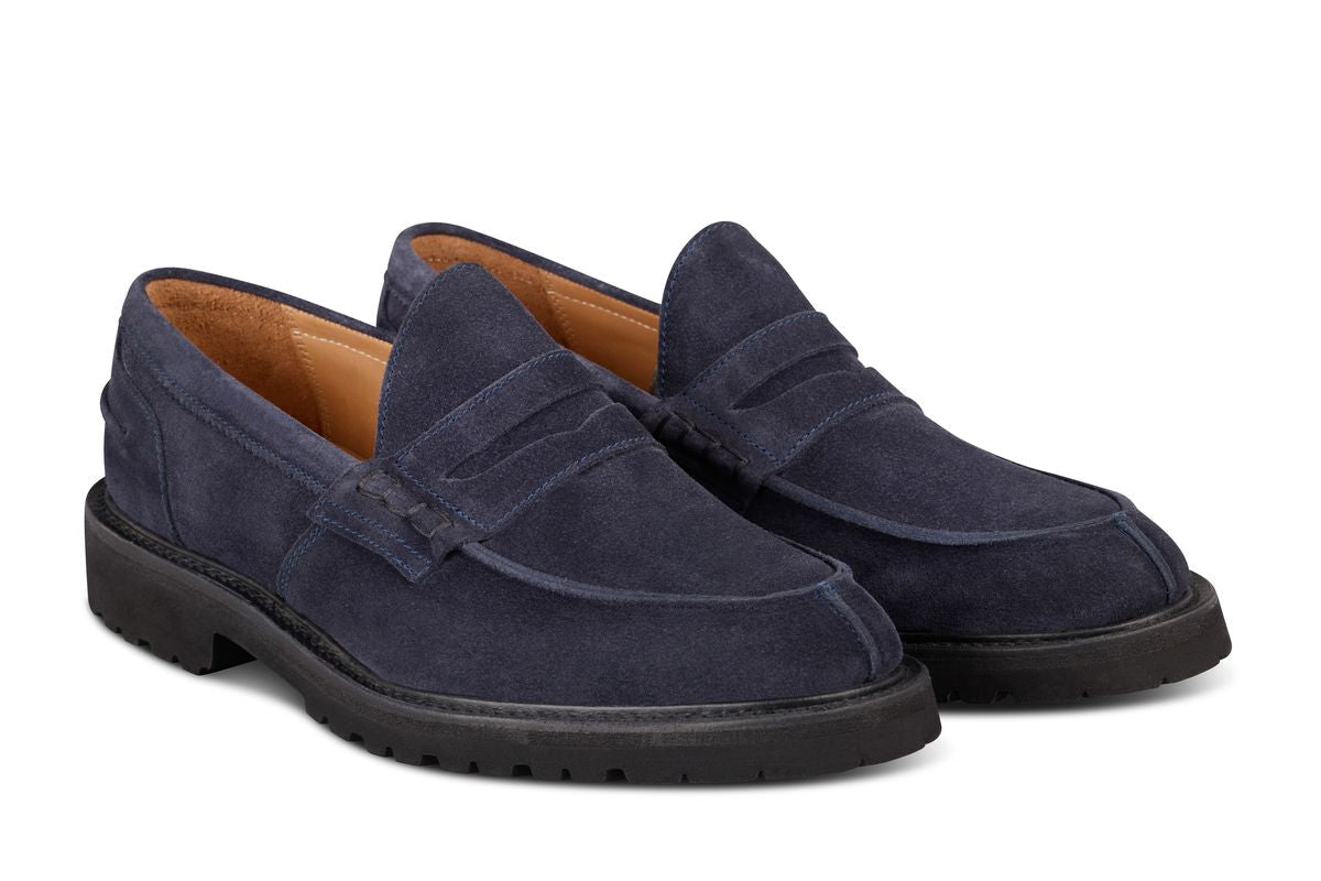 James Penny Loafer - Navy Castorino Suede