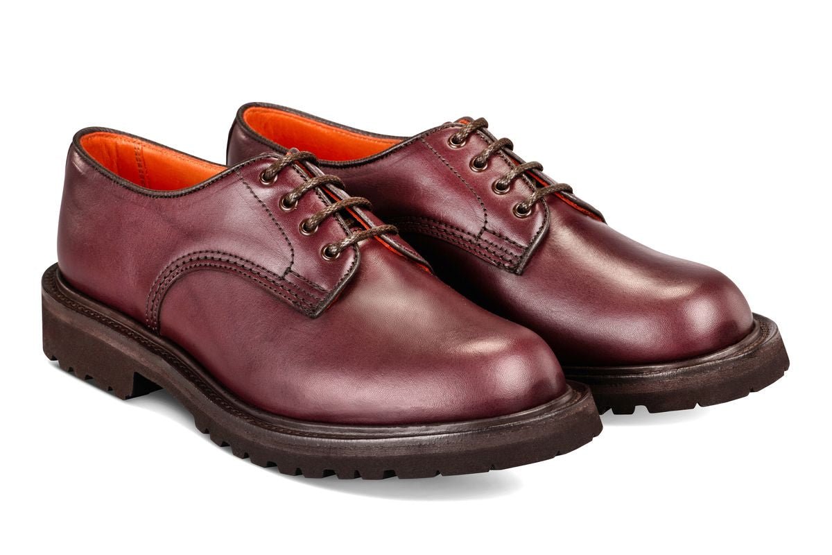 Linda Derby Tramper Shoe - Burgundy Ecopel