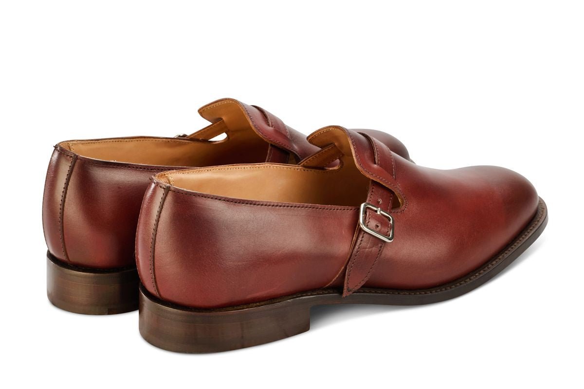 Niles Single Buckle Loafer - Burgundy Burnished