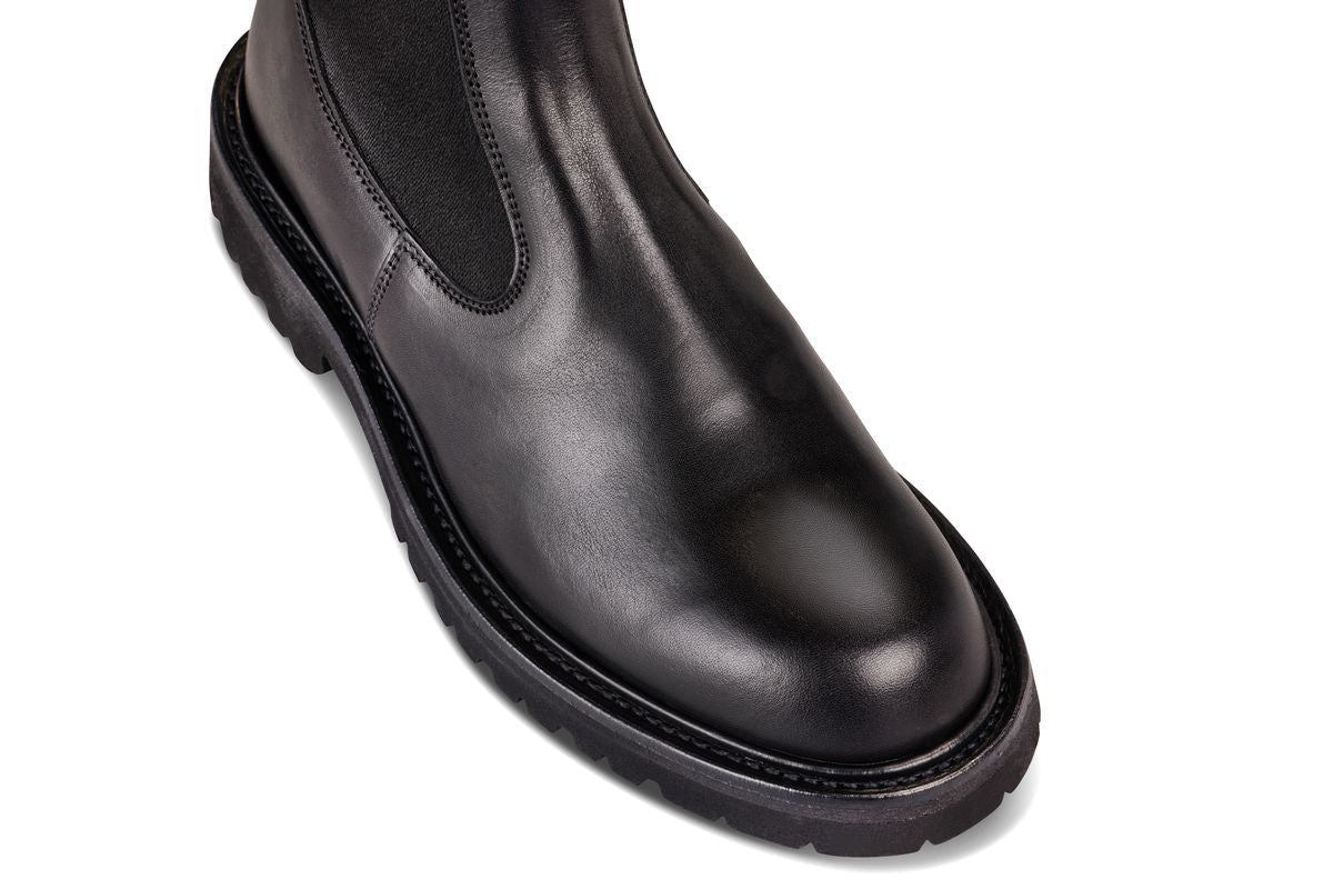 Paula Chelsea Boot - Black Ecopel