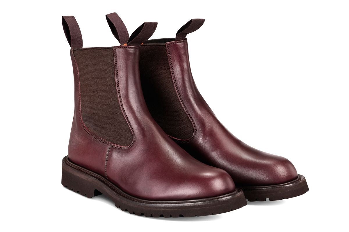 Paula Chelsea Boot - Burgundy Ecopel