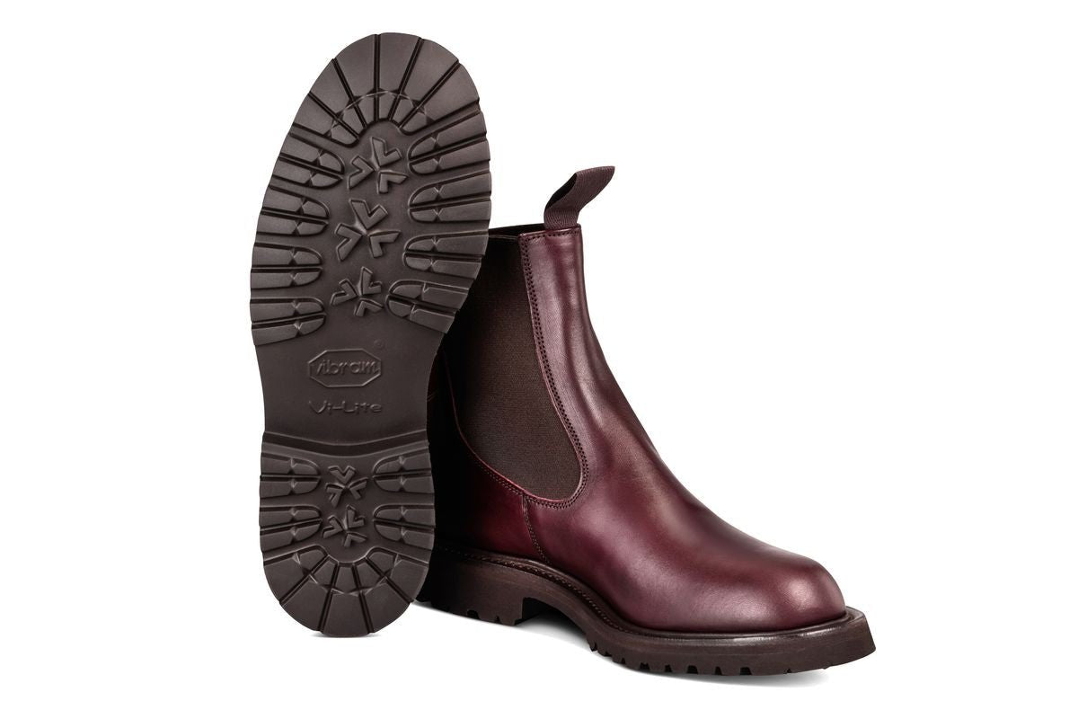 Paula Chelsea Boot - Burgundy Ecopel