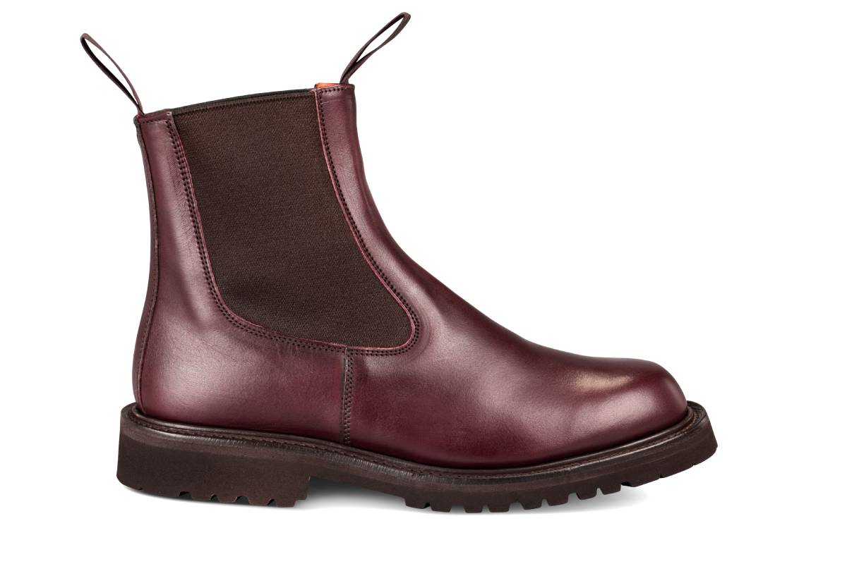 Paula Chelsea Boot - Burgundy Ecopel