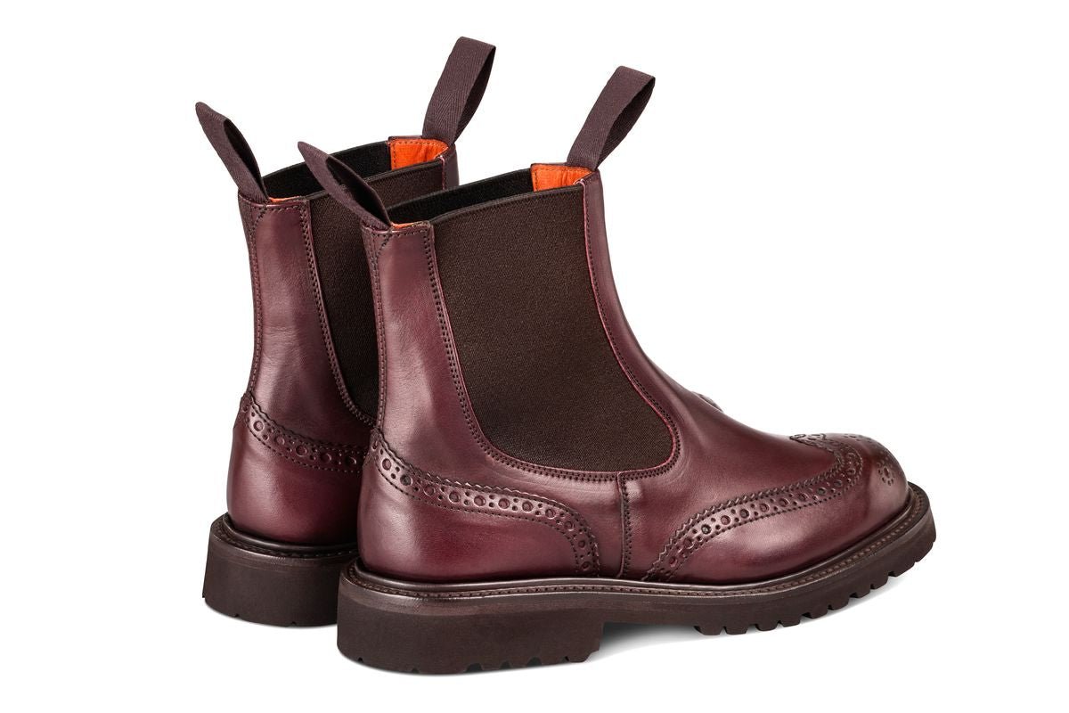 Silvia Country Dealer Boot - Burgundy Ecopel