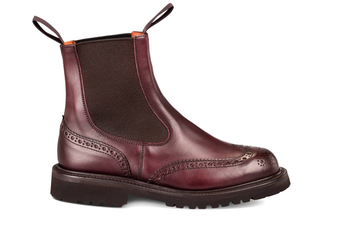 Silvia Country Dealer Boot - Burgundy Ecopel