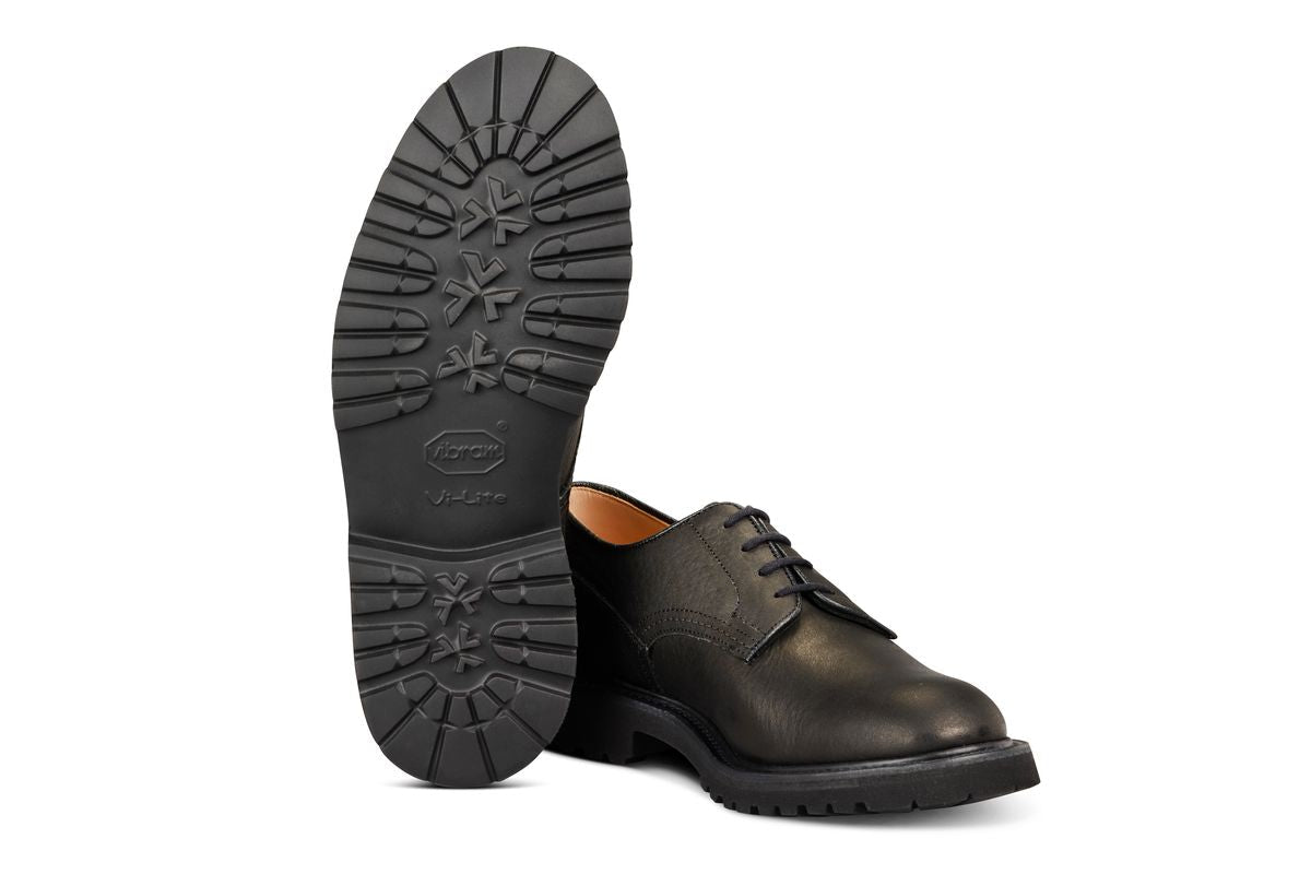 Woodstock Plain Derby Country Shoe - Black Buffalo