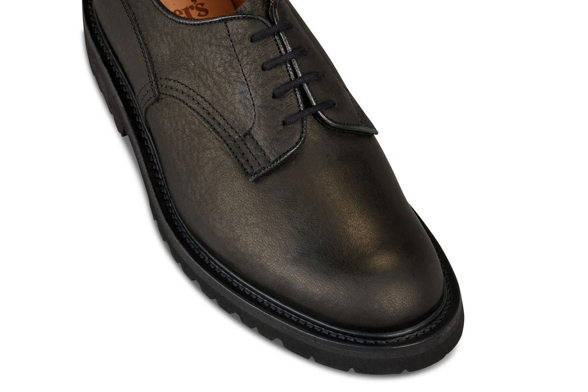 Woodstock Plain Derby Country Shoe - Black Buffalo
