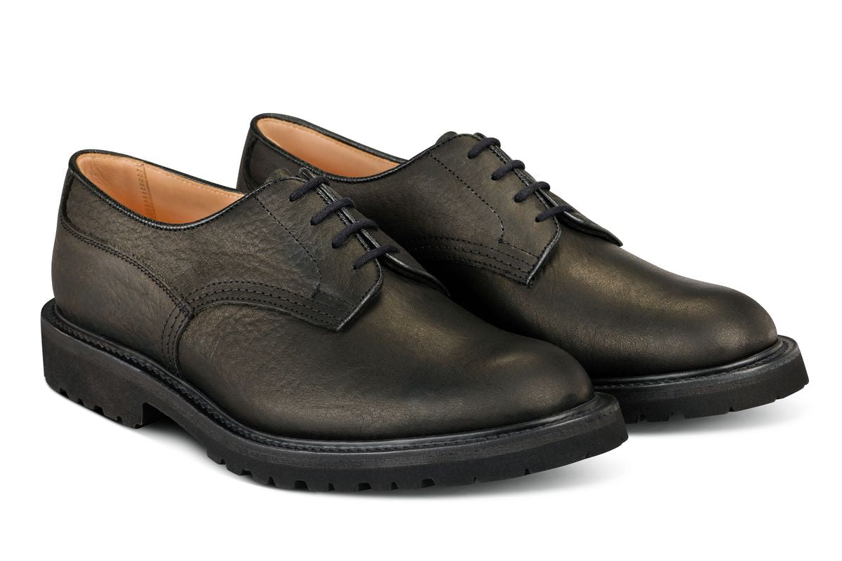 Woodstock Plain Derby Country Shoe - Black Buffalo